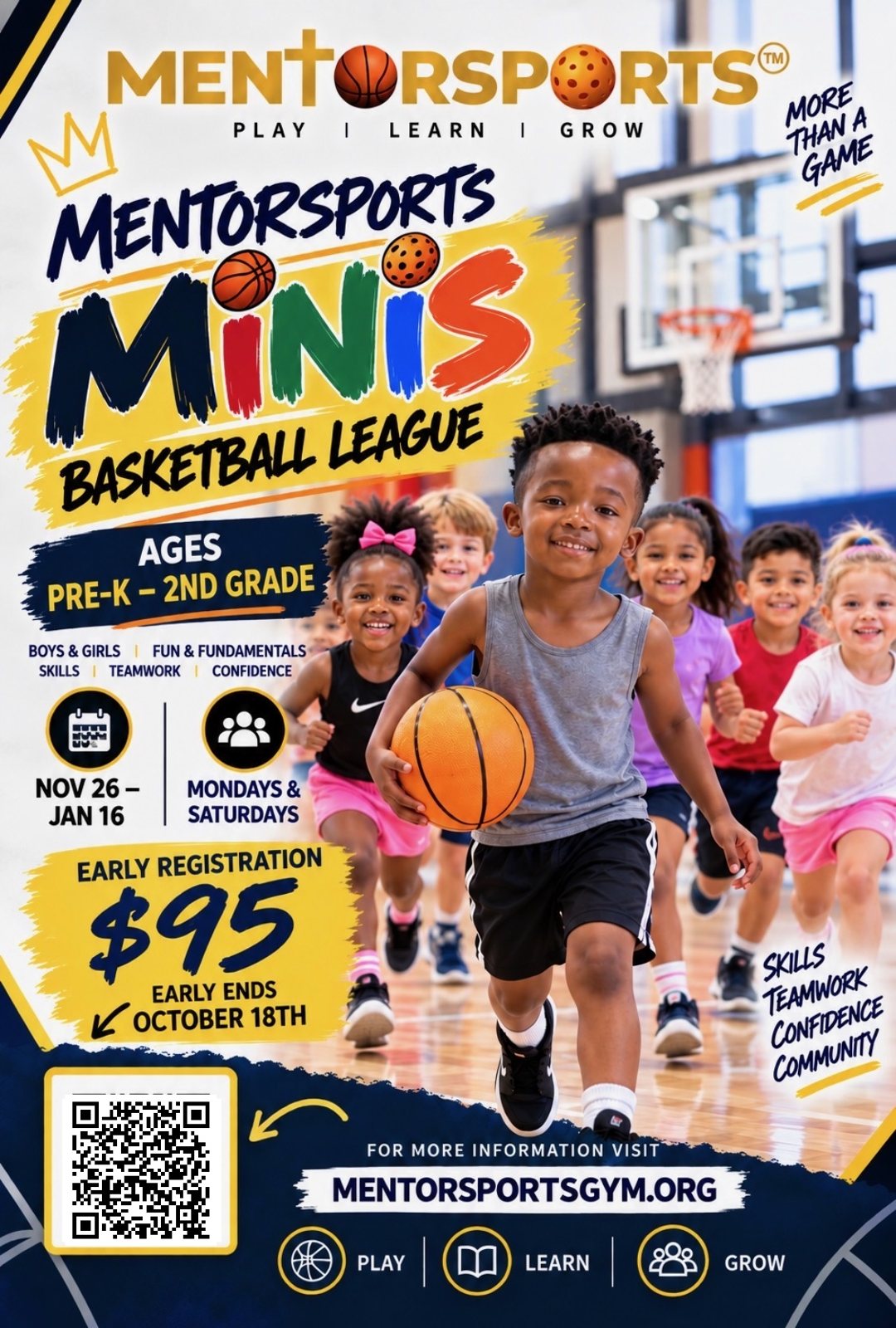 Minis Basketball League flyer